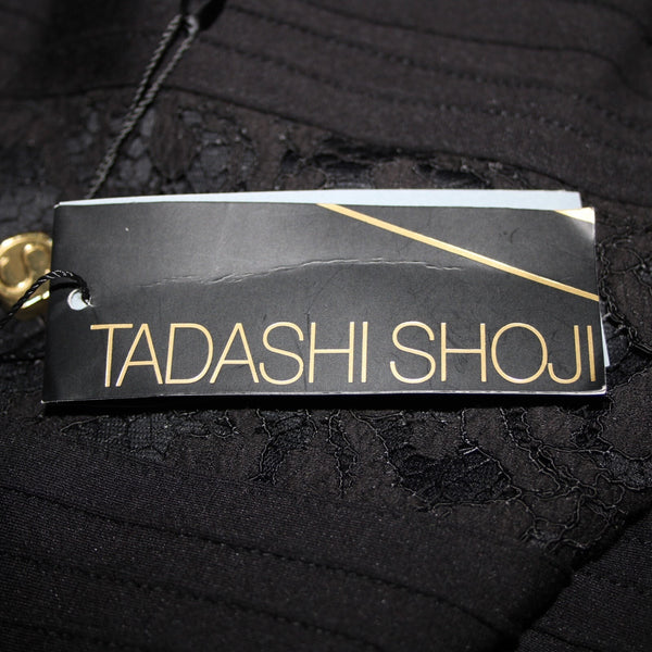 Tadashi Shoji Sz 2X Black Lace Lined Mid Sleeve Rayon Nylon Dress