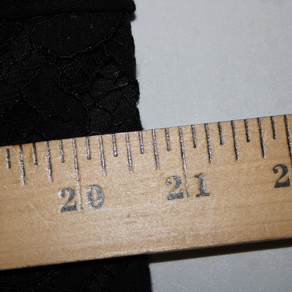 Tadashi Shoji Sz 2X Black Lace Lined Mid Sleeve Rayon Nylon Dress