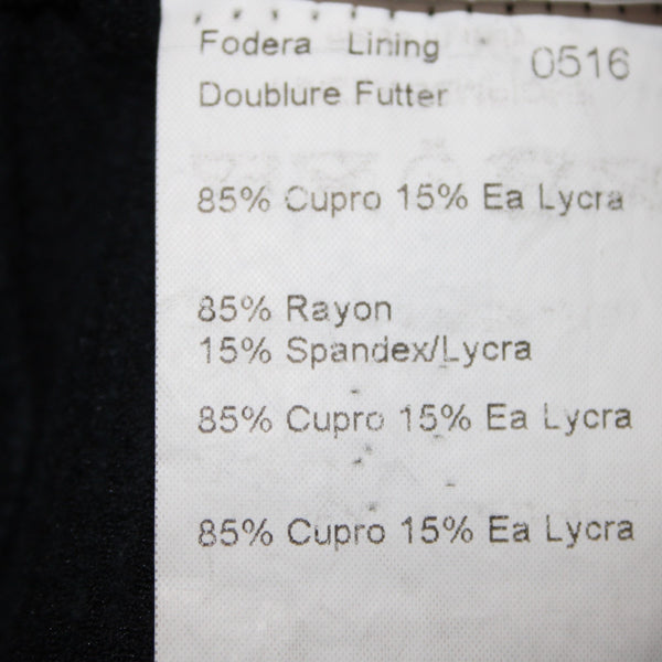 Piazza Sempione Pant Sz 38 x 28 Black Corduroy Pockets Cotton Nylon Pant