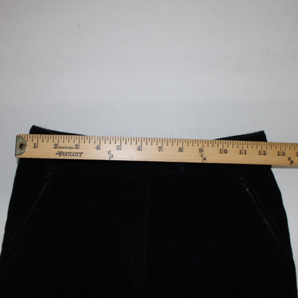 Piazza Sempione Pant Sz 38 x 28 Black Corduroy Pockets Cotton Nylon Pant