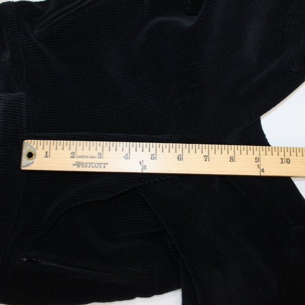 Piazza Sempione Pant Sz 38 x 28 Black Corduroy Pockets Cotton Nylon Pant