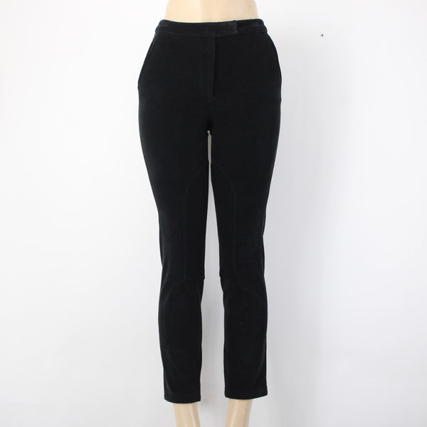 Piazza Sempione Pant Sz 38 x 28 Black Corduroy Pockets Cotton Nylon Pant