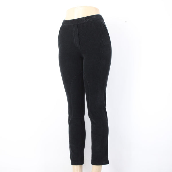 Piazza Sempione Pant Sz 38 x 28 Black Corduroy Pockets Cotton Nylon Pant