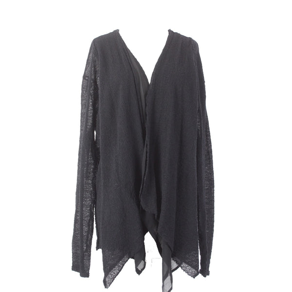 Pas De Calais Wrap Sweater Sz L Black No Fabric Label Wrap Sweater