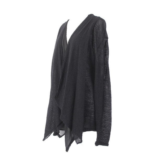 Pas De Calais Wrap Sweater Sz L Black No Fabric Label Wrap Sweater