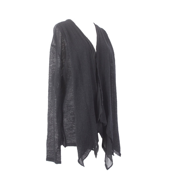 Pas De Calais Wrap Sweater Sz L Black No Fabric Label Wrap Sweater