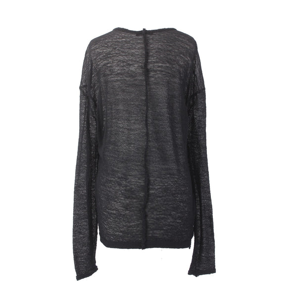Pas De Calais Wrap Sweater Sz L Black No Fabric Label Wrap Sweater