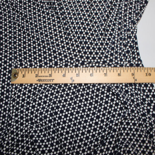 Max Edition Pant NEW $68 Sz M x 35 Navy Blue White Elastic Waist Wide Poly Pant