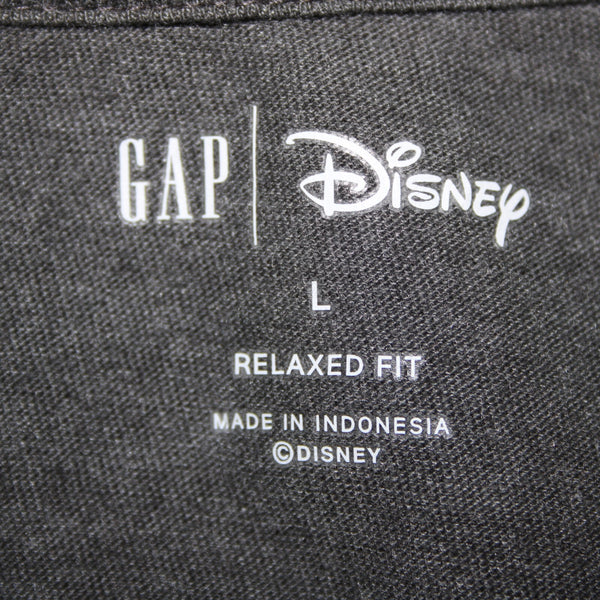 Gap NEW $35 Disney Sz L Gray Multi Color Mickey Mouse Relaxed Fit Cotton Top