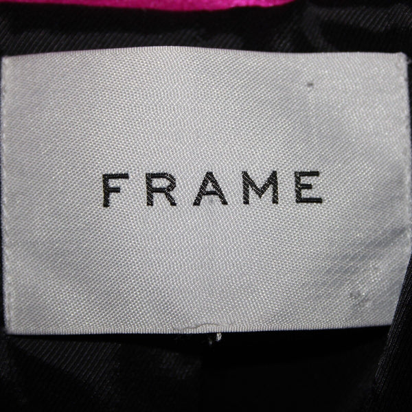 Frame Sz 0 Magenta Pink Collared Pockets Lined Polyester Spandex Blazer Jacket