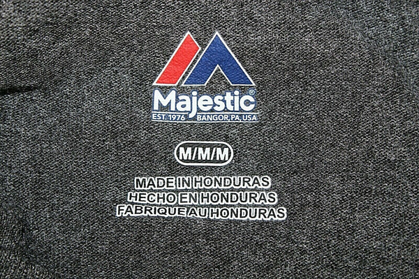 Majestic San Diego Chargers Sz M Gray Silver Yellow Navy Cotton Poly T Top
