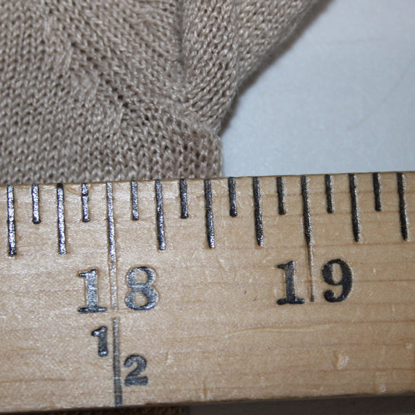 Garnet Hill Cardigan Sweater Sz XS Tan Brown Loose Neck Line Buttons 100% Linen