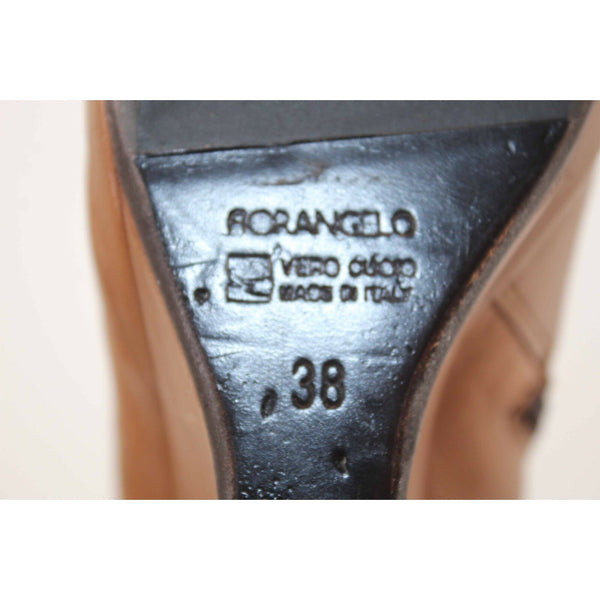 Fiorangelo NEW $436 Sz 38 Brown Winter 100% Leather Wedge 4" Boot