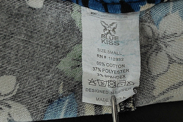 Blue Kiss S x 2 Black Blue Pink Multi Cotton Polyester Spandex Cut Off Shorts