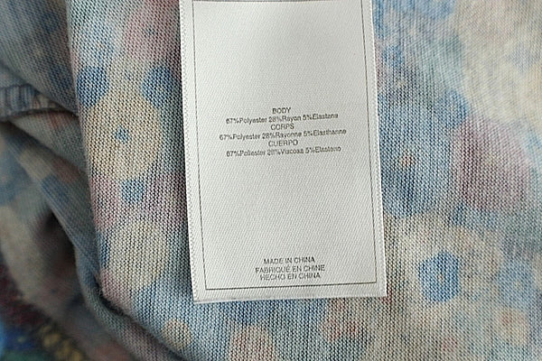 Quiksilver M Blue Yellow Pink Multi Polyester Rayon Elastane Festival Dress