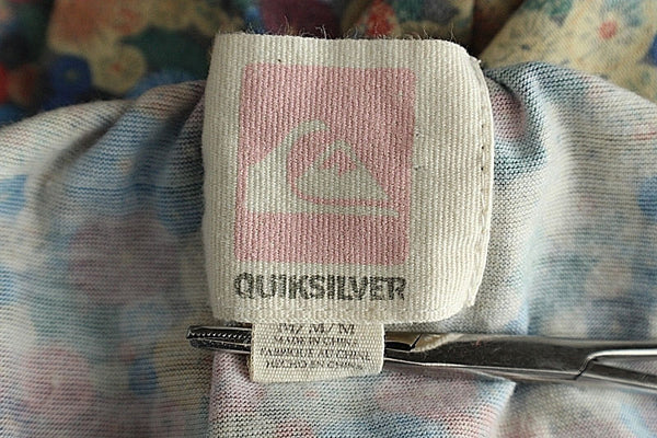 Quiksilver M Blue Yellow Pink Multi Polyester Rayon Elastane Festival Dress