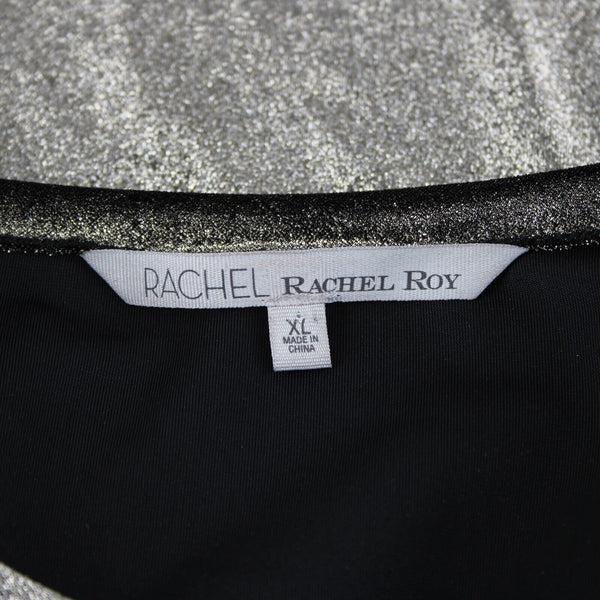 Rachel Roy NEW $109 Sz XL November Gold Black Ruceing Long Sleeve Bodycon Dress