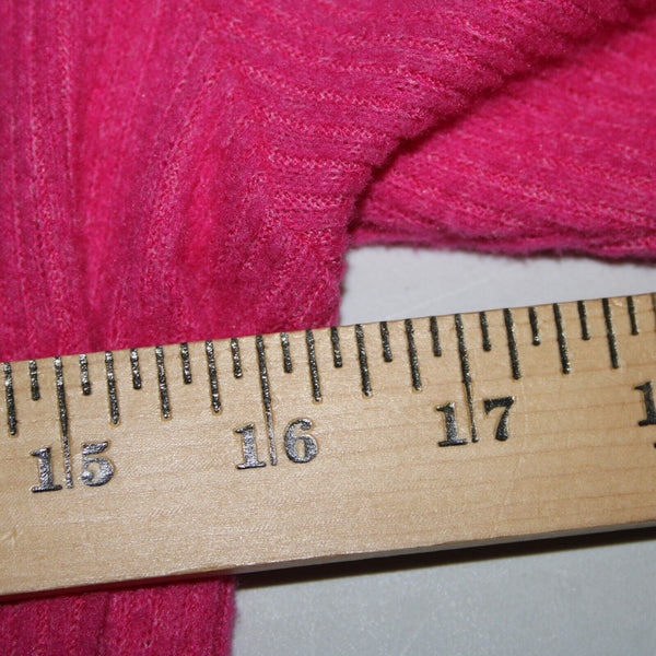 Amadi Sz XS Pink V Neck Ribbed Crop Long Sleeve Rayon Polyester Spandex Top