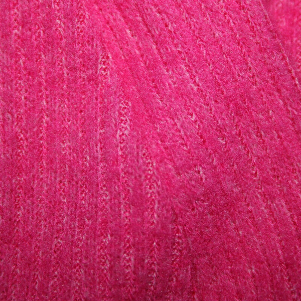 Amadi Sz XS Pink V Neck Ribbed Crop Long Sleeve Rayon Polyester Spandex Top