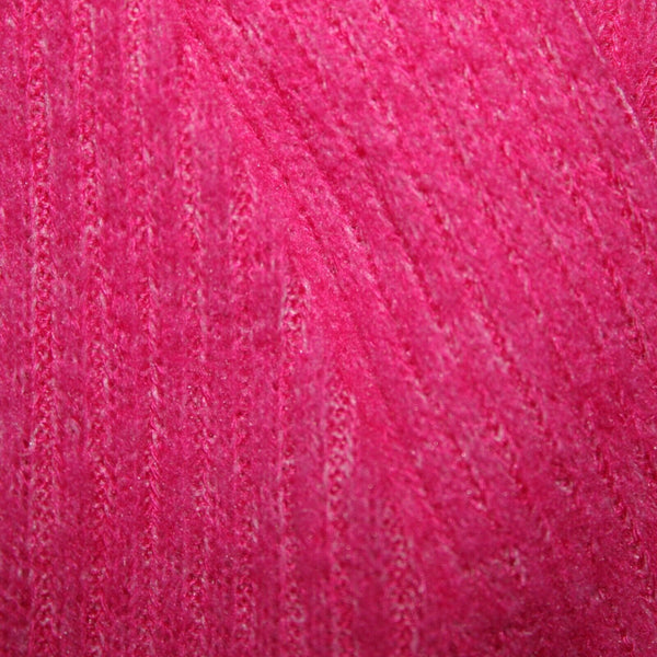Amadi Sz XS Pink V Neck Ribbed Crop Long Sleeve Rayon Polyester Spandex Top