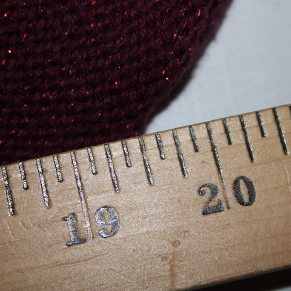 Ana Sz L Red Burgundy Ombre Metallic Cotton Nylon Angora Rabbit Hair Sweater