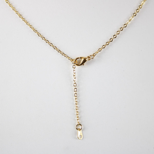NANCY Name NEW Goldtone Rhinestone Accent 14.5" w 4.5" Multi Ring Ext Necklace