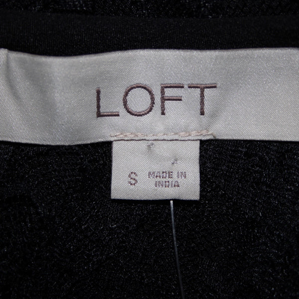 Loft NEW $65 Sz S Black Lace Lined Floral 100% Nylon Polyester Top