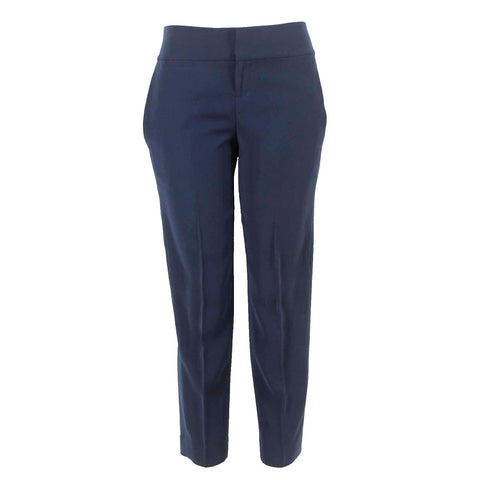 Ann Taylor Sz 0 X 27 Blue Navy Straight Leg Hook Eye Closure 100% Polyester Pant