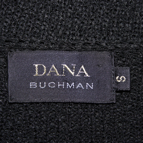 Dana Buchman Cardigan NEW $248 Sz S Black Open Knit Rayon Nylon Cardigan