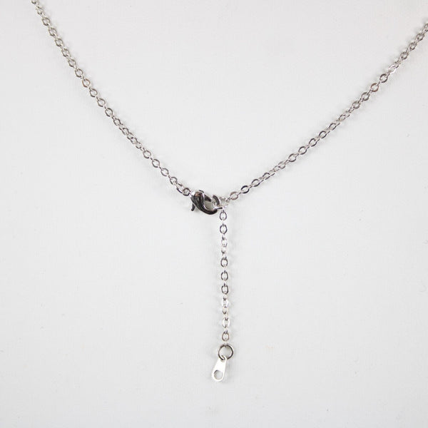 ROBIN Name NEW Silvertone Rhinestone 14.5" w 4.5" Multi Ring Ext Necklace