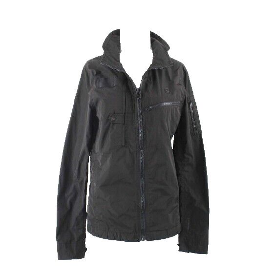 RAW G-Star Raw Sz S Black Raw Cargo Multi Pocket Polyester Cotton Jacket