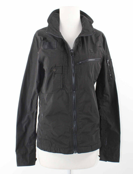 RAW G-Star Raw Sz S Black Raw Cargo Multi Pocket Polyester Cotton Jacket