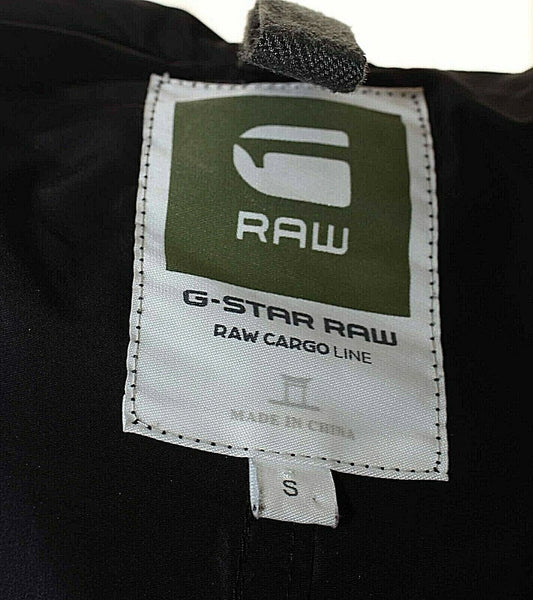 RAW G-Star Raw Sz S Black Raw Cargo Multi Pocket Polyester Cotton Jacket