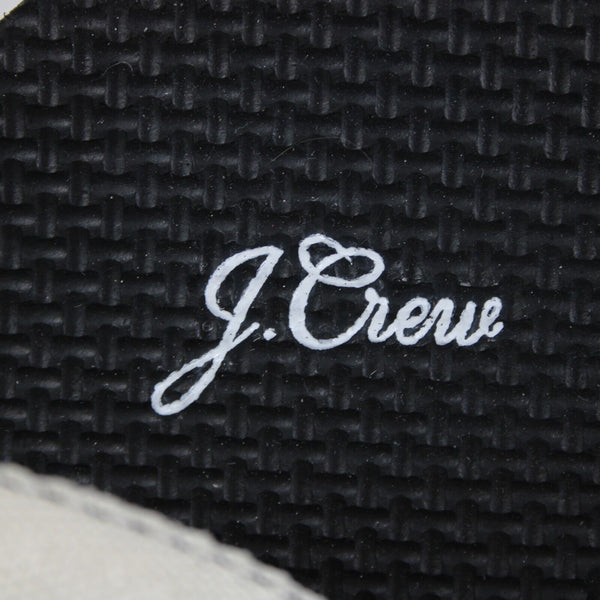 J Crew Sz 8.5 Black White Strappy Adjustable Hook Latch Straps Nylon 1" Sandals