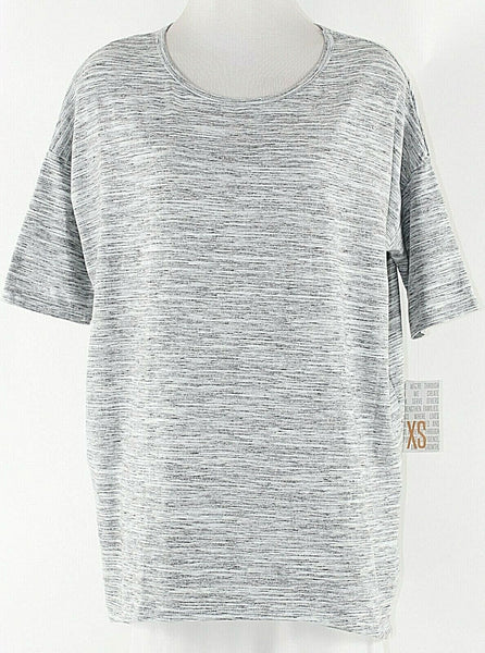 LulaRoe NEW XS Gray White Cotton Polyester Spandex Hi Lo Top
