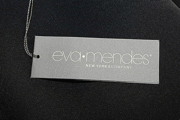 Eva Mendes NY&C NEW $70 Sz 6 Black Pocketed Slim Polyester Blend Pant