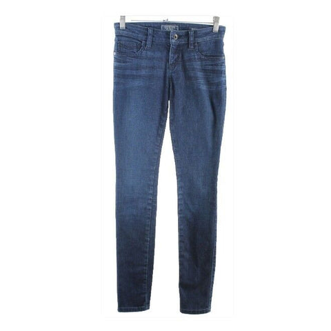 Guess Sz 23 x 30 Blue Denim Rhinestones Brittney Skinny Cotton Blend Jeans