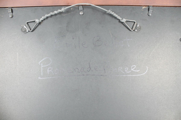 Emile Bellet Promenade Borree Signed 263/450 13 x 16 Matted Framed Print