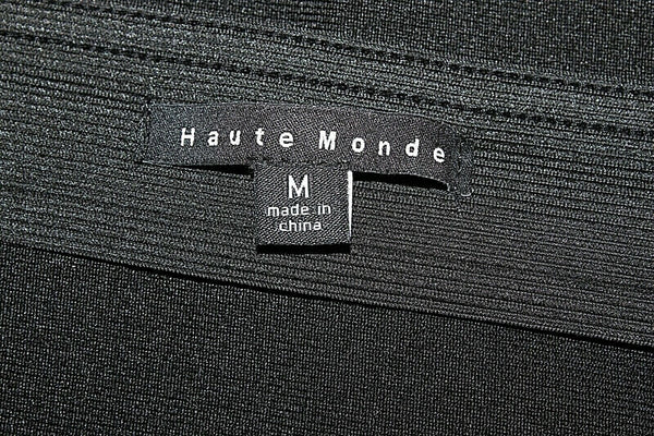 Haute Monde NEW Sz M Black Pull On Bodycon Polyester Spandex Skirt