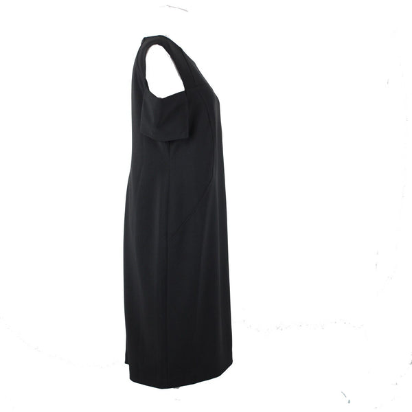 Chicos NEW $139 Sz 0.5 Black Cold Shoulder Seamed Polyester Spandex Dress