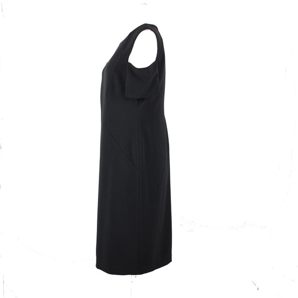 Chicos NEW $139 Sz 0.5 Black Cold Shoulder Seamed Polyester Spandex Dress