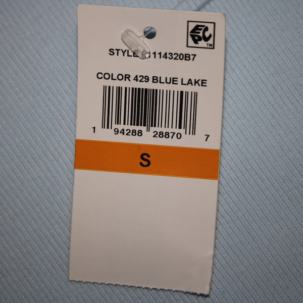 1. State NEW Sz S Light Blue Lake Puff Sleeves 100% Cotton Top