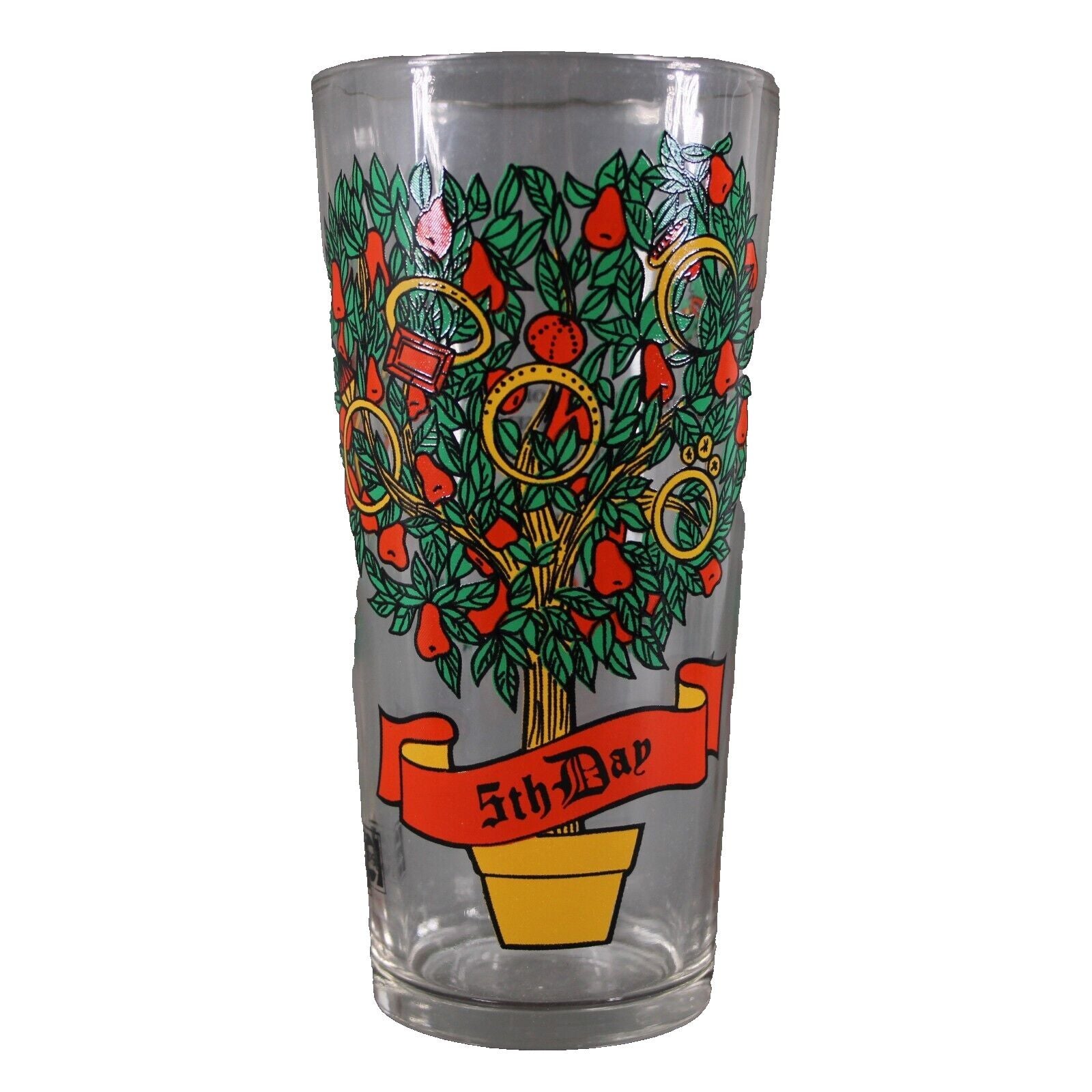 12 Days Of Christmas Day 5 Glass Cup