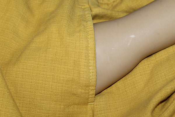 Sanctuary NEW $110 Sz S Maize Yellow Sash Tie Pocketed 100% Cotton Skirt