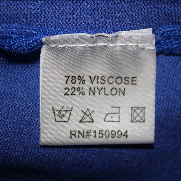 Fontana Sz M Royal Blue Silver Rhinestones Zipper Viscose Nylon AS IS Jacket