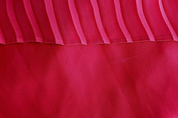 BCBGeneration NEW $138 S Magenta Strapless Pleats Hi Lo 100% Poly Dress