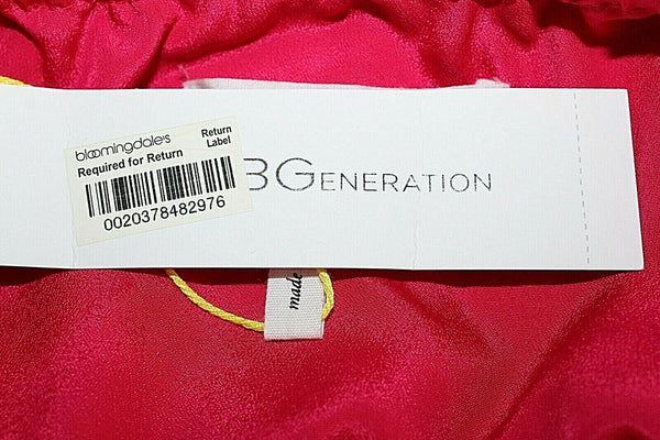 BCBGeneration NEW $138 S Magenta Strapless Pleats Hi Lo 100% Poly Dress