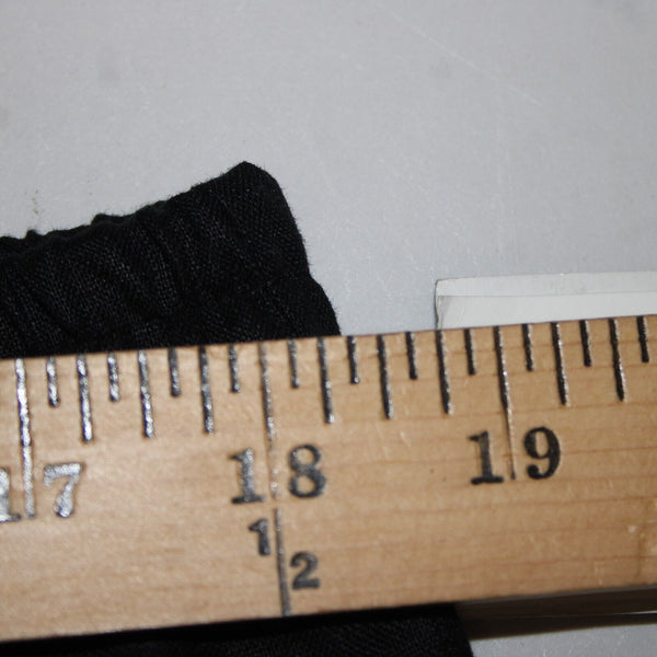 Due Per Due NEW $128 Tropicana Sz 16 x 30 Black Pockets Elastic Waist Linen Pant