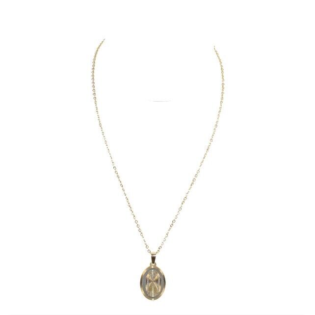 Marrin Costello 16-17.5in Goldtone Silvertone Reversible Religious Necklace