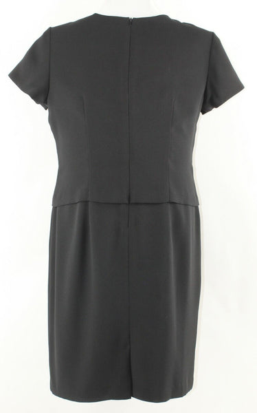 AGB Byer California Sz 16 Black on Black Rhinestone 100% Polyester Dress